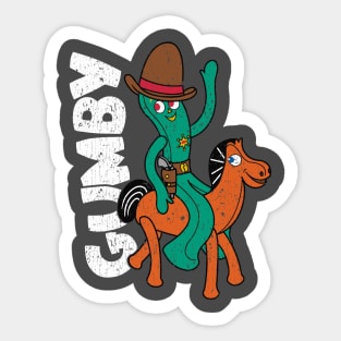 Cowboy Gumby Sticker